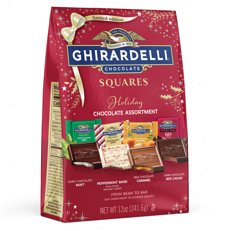 Assorted Holiday Chocolate SQUARES Extra Large Bags (Case of 6)