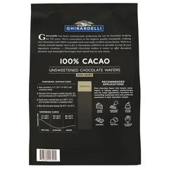 100% Unsweetened Chocolate Wafers 5lb Bag