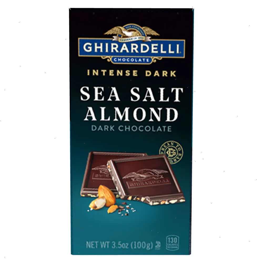 Intense Dark Sea Salt Almond Dark Chocolate Bar (Case of 12)