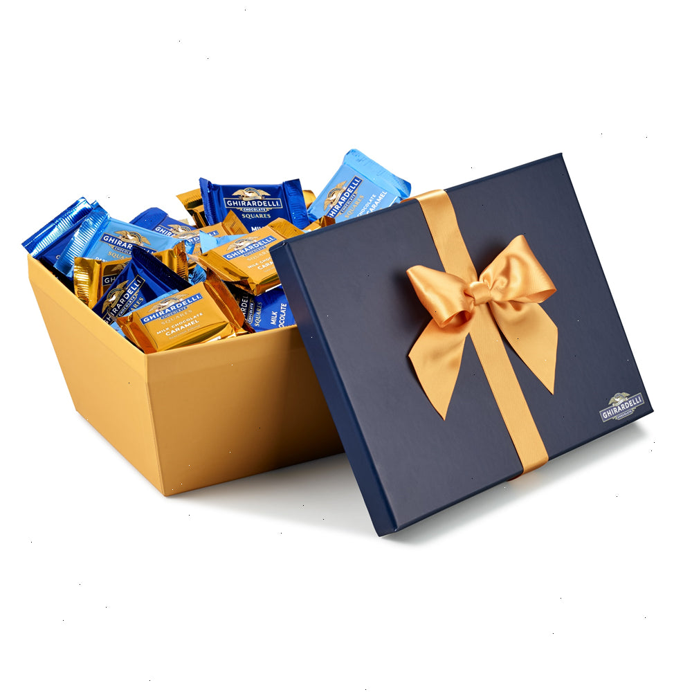 Ghirardelli Favorite Flavors Premium Blue Gift Box (75 SQUARES)