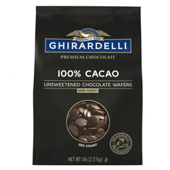 100% Unsweetened Chocolate Wafers 5lb Bag